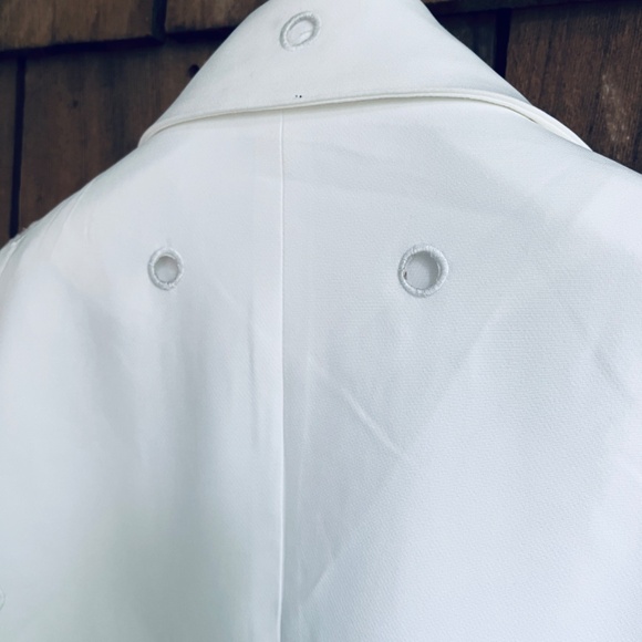 Adore White Embroidery Eyelet Lined Blazer 3/4 Sleeve One-Button Fastening XL - Picture 14 of 14